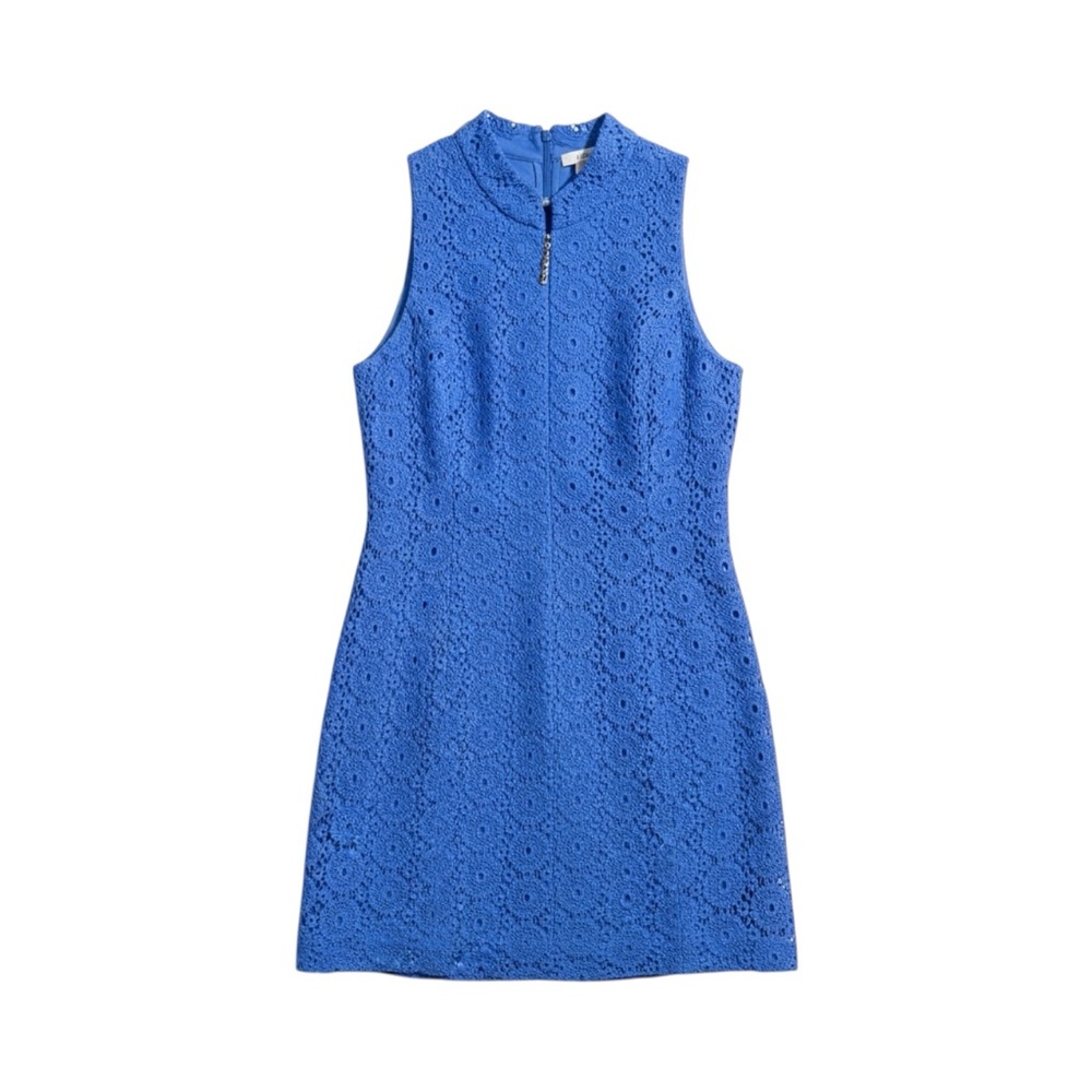 Lilly Pulitzer Alexa Crochet Shift Dress Women’s Medium Bay Blue